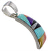 Turquoise Multicolor Inlay And Genuine Sterling Silver Pendant RS39545