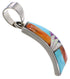 Sterling Silver Multicolor And Turquoise Slide Pendant RS39516
