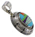 Multicolor And Genuine Sterling Silver Slide Pendant AS34505