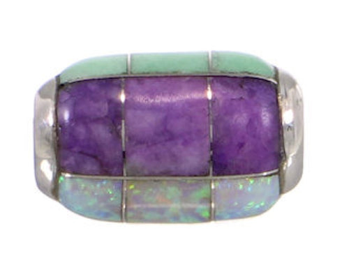 Turquoise And Multicolor Sterling Silver Bead Pendant AS32387