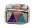 Turquoise And Multicolor Inlay Sterling Silver Bead Pendant AS32418