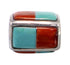 Red Oyster Shell Turquoise Silver Bead Pendant Jewelry HS38836