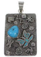 Sterling Silver And Turquoise Butterfly Pendant HS54817