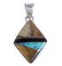 Authentic Sterling Silver Multicolor Inlay Pendant DS53849