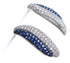 Blue And White Cubic Zirconia Post Earrings AS55253