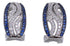 Sterling Silver Blue White CZ Post Earrings Jewelry AS55257