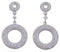Sterling Silver And Cubic Zirconia Post Dangle Earrings DS55177