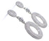 Sterling Silver And Cubic Zirconia Post Dangle Earrings DS55177