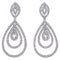 Sterling Silver And Cubic Zirconia Post Dangle Earrings DS55181