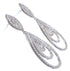 Sterling Silver And Cubic Zirconia Post Dangle Earrings DS55181