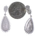 Authentic Sterling Silver Cubic Zirconia Post Dangle Earrings DS55208