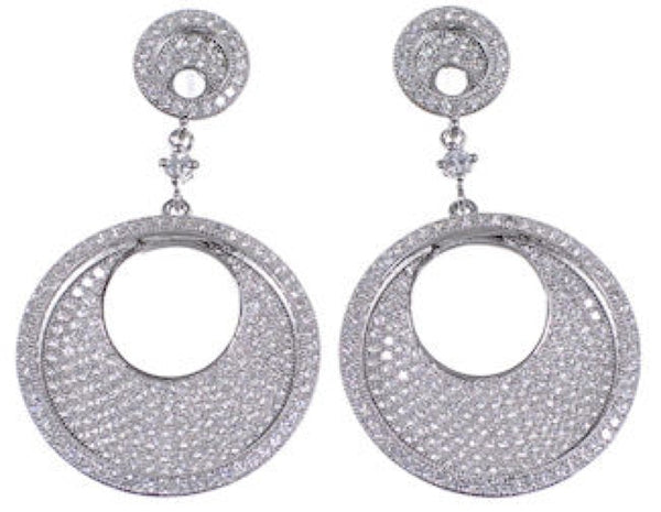 Cubic Zirconia And Authentic Sterling Silver Post Earrings DS55207