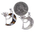 Whiterock Silver Tiger Eye Multicolor Kokopelli Earrings RS36132