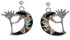 Whiterock Silver Opal Multicolor Inlay Kokopelli Post Earrings RS36133