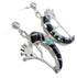Whiterock Midnight Sky Silver Black Opal Kokopelli Earrings RS36136