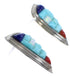 Turquoise Multicolor Jewelry Sterling Silver Post Earrings HS28093