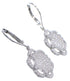 Sterling Silver Cubic Zirconia Hook Dangle Earrings Jewelry AS55302