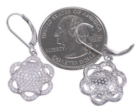 Sterling Silver Cubic Zirconia Hook Dangle Earrings Jewelry AS55302