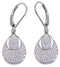 Cubic Zirconia And Sterling Silver Hook Dangle Earrings DS55252