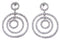 Authentic Sterling Silver Cubic Zirconia Post Dangle Earrings DS55190