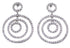 Authentic Sterling Silver Cubic Zirconia Post Dangle Earrings DS55190