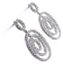Authentic Sterling Silver Cubic Zirconia Post Dangle Earrings DS55190