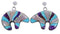 Whiterock Multicolor Sterling Silver Bear Post Dangle Earrings RS36100