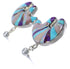 Whiterock Multicolor Sterling Silver Bear Post Dangle Earrings RS36100