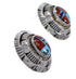 Southwest Jewelry Multicolor Sterling Silver Post Earrings NS50884