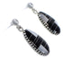 Sterling Silver Black Jade Mother Of Pearl Earrings Jewelry RS42650
