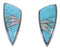 Sterling Silver Turquoise and Opal Jewelry Post Earrings RS32361