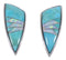Sterling Silver Jewelry Turquoise and Opal Post Earrings RS32364