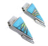 Genuine Sterling Silver Turquoise Opal Post Earrings Jewelry RS39864