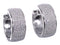 Cubic Zirconia Sterling Silver Hoop Post Earrings Jewelry AS55300