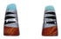 Turquoise Multicolor Inlay Sterling Silver Post Earrings RS39398