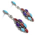 Sterling Silver Jewelry Turquoise Multicolor Post Earrings HS33416