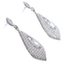 Cubic Zirconia And Sterling Silver Post Dangle Earrings DS55175