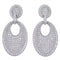 Authentic Sterling Silver Cubic Zirconia Post Dangle Earrings DS55306
