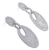 Authentic Sterling Silver Cubic Zirconia Post Dangle Earrings DS55306