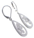 Cubic Zirconia Sterling Silver Post Dangle Earrings Jewelry AS55301