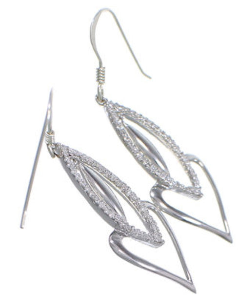 Cubic Zirconia And Genuine Sterling Silver Earrings GS55770