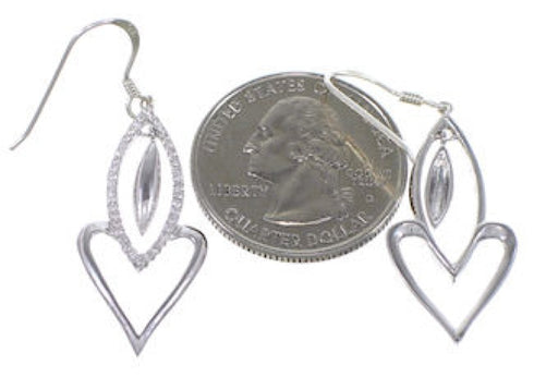 Cubic Zirconia And Genuine Sterling Silver Earrings GS55770