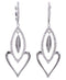 Genuine Sterling Silver Cubic Zirconia Post Dangle Earrings DS55147