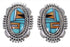 Sterling Silver Turquoise Multicolor Inlay Post Earrings DS39393