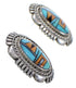 Sterling Silver Turquoise Multicolor Inlay Post Earrings DS39393