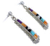Sterling Silver Jewelry Multicolor Turquoise Post Earrings RS39645