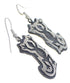 Sterling Silver Lizard Hook Dangle Earrings RS53143