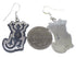 Sterling Silver Lizard Hook Dangle Earrings RS53143