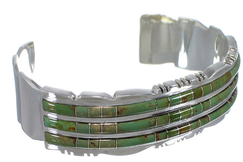 Silver And Turquoise Inlay Southwest Bracelet TX39616