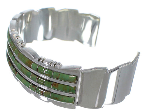 Silver And Turquoise Inlay Southwest Bracelet TX39616